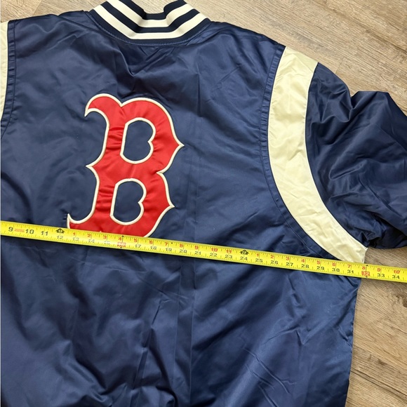 Starter • Boston Red Sox Vintage Varsity Style Satin Full Snap Jacket - Picture 4 of 14
